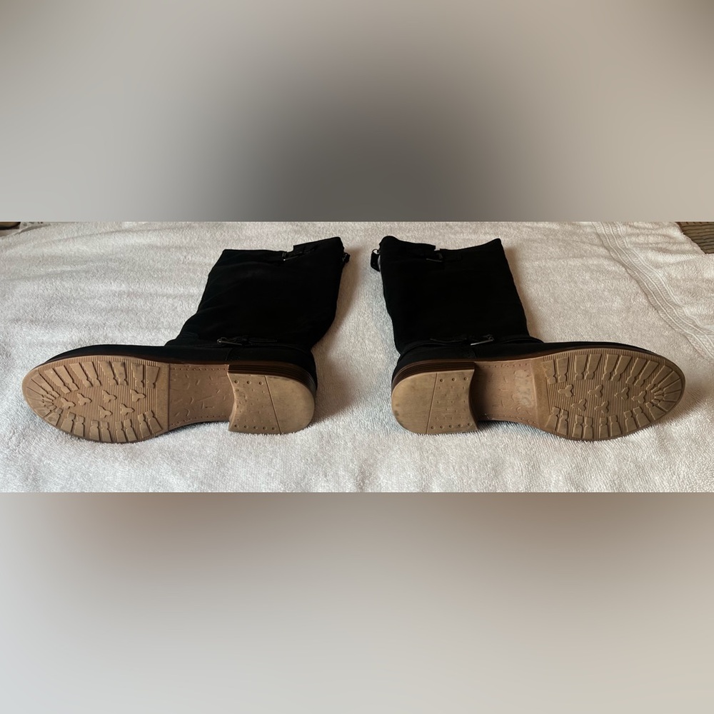 XOXO Black leather boots size 9 - Picture 10 of 12